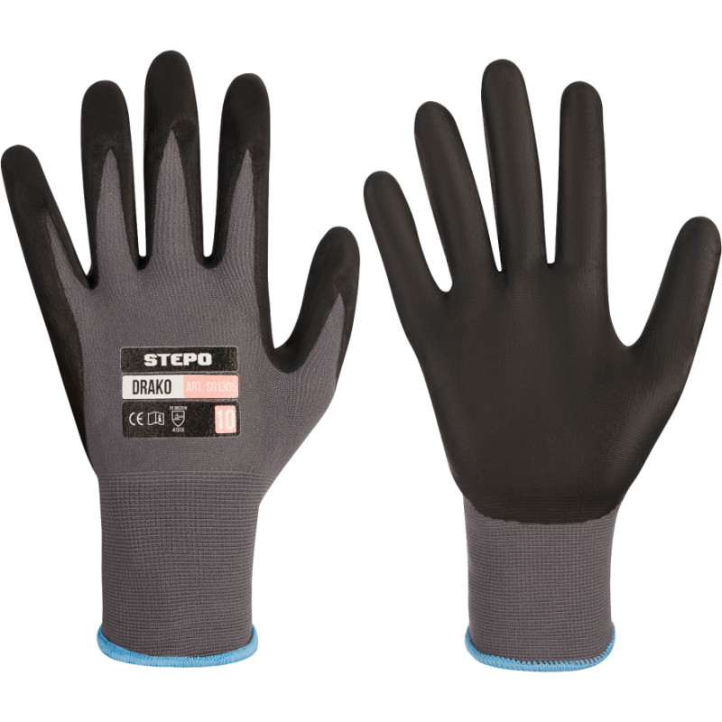 Work gloves nitrile foam coat DRAKO / 9 (L)