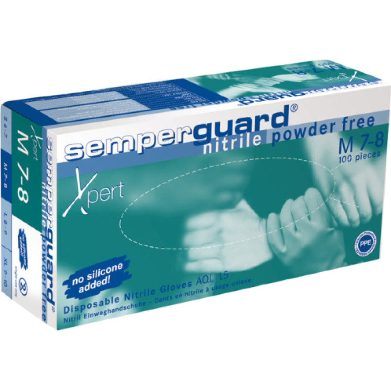 Disposable nitrile gloves XPERT SEMPERGUARD / 7 (S) (100 pcs.)