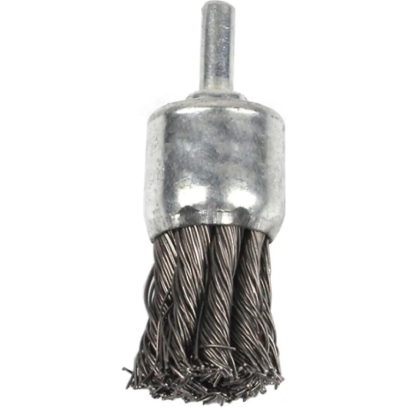 End brush, twisted knot with shaft 19mm stainless steel