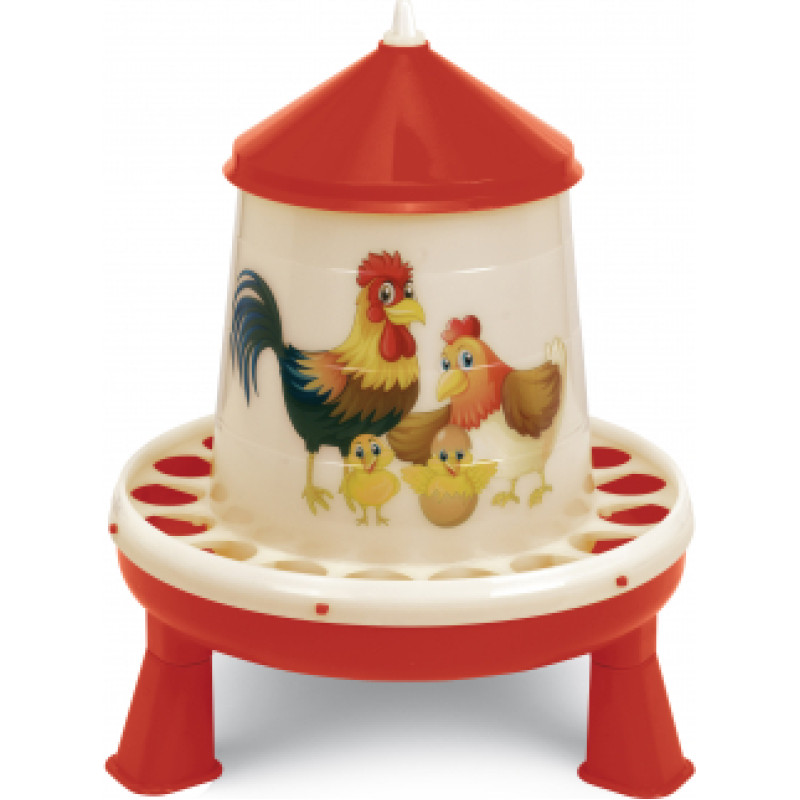 PLASTIC POULTRY FEEDER 4 KG. WITH LEGS - HAPPY RANGE