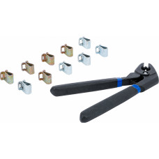 Fixing clamps set with pliers