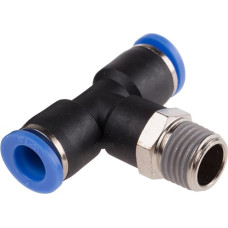 T-type quick push-in connector with external thread / M. Ext. thr. 3/8