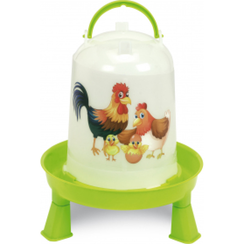 ECO CHICKEN DRINKER 3 L. WITH LEGS (GREEN LEMON) - HAPPY RANGE