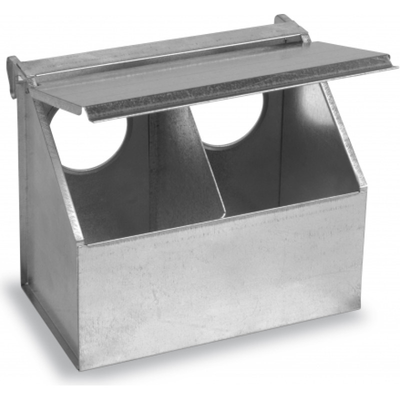 METAL PIGEON FEEDER - 2 HOLES