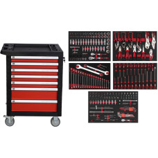 Roller cabinet TRGL3107 with tool set trays, 233pcs