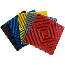 Interlocking area floor tiles / Tile 400 x 400 x 18 mm | Black