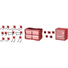 Holder set with modular organizers WORCRAFT 19pcs