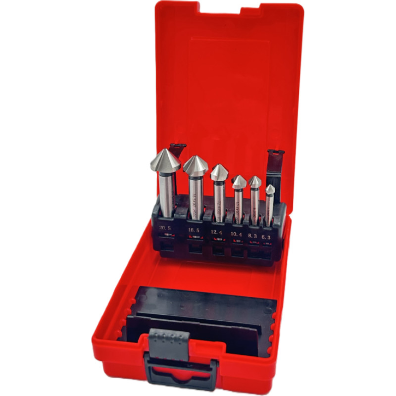 Countersink drill bits set HSS M35 Co 6pcs  (6.3-20.5mm)