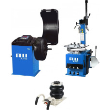Tyre changer and balancer set + Air jack 2t