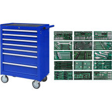 Roller cabinet with tool set trays, 300pcs.