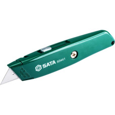 Zinc alloy retractable utility knife 19mm with 5 spare blades