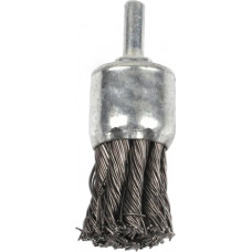 End brush, twisted knot with shaft 25mm stainless steel