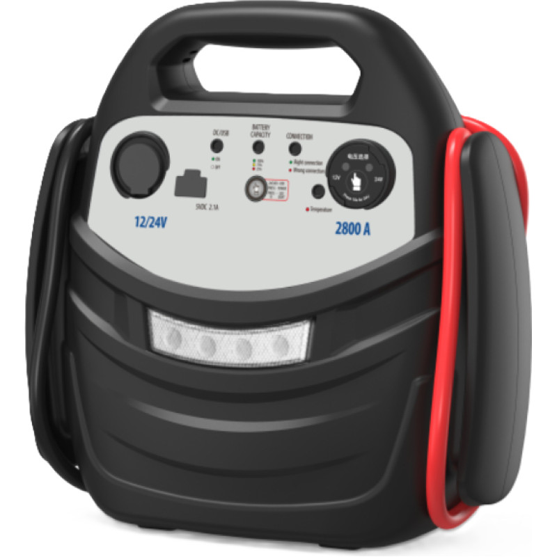 Multifunctional jump starter and charger 12/24V 1200/2400A 36Ah