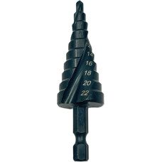 Sheet metal step drill 4.0-22.0mm (Co) 1/4