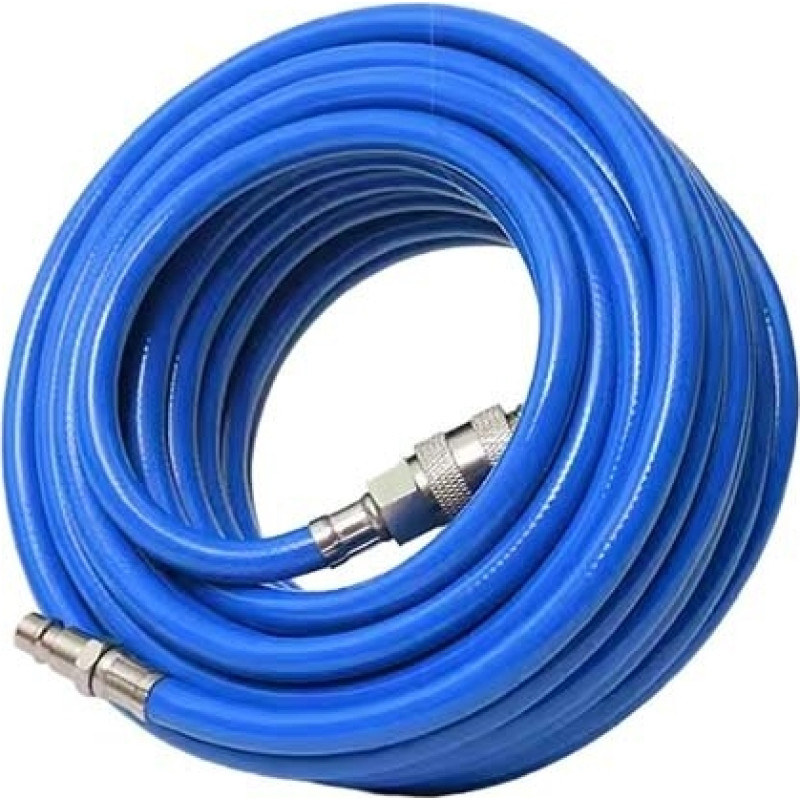 PVC air hose with quick couplers Ø10 x 16mm / Ø10 x 14mm, 20m
