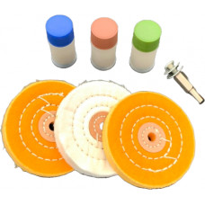 Polishing set with paste for hard metals (7pcs)