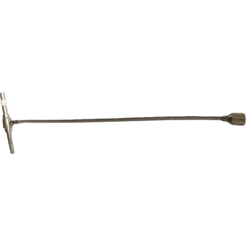 Valve fishing tool with long flexible cable