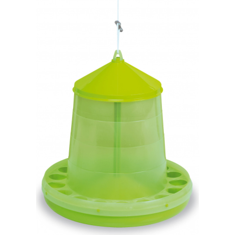 PLASTIC POULTRY FEEDER 8 KG. - GREEN LEMON