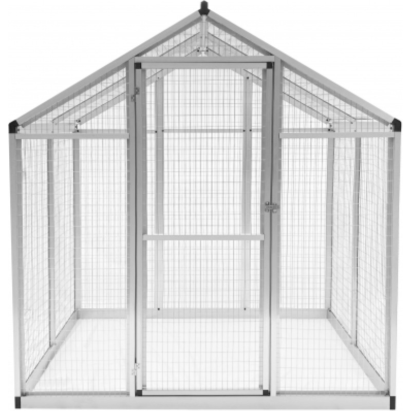 ALUMINUM AVIARY 182X178X195 CM.