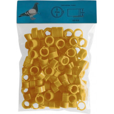 PIGEON LEG RINGS 8 MM. - 100 UNITS - YELLOW