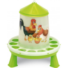 PLASTIC POULTRY FEEDER 2 KG. WITH LEGS (GREEN LEMON) - HAPPY RANGE