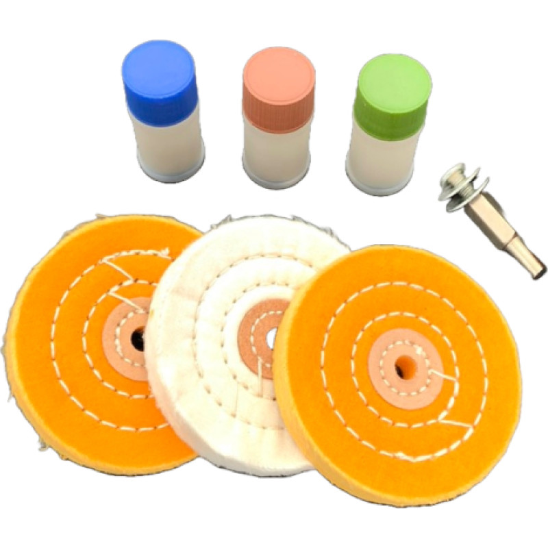 Polishing set with paste for hard metals (7pcs)