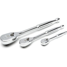 Dr. Quick-release ratchet (oval head, metal handle) set 3pcs, 60 teeth 120XP