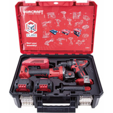 Li-ion Impact Cordless Driil and Angle Grinder set in XCUBE box