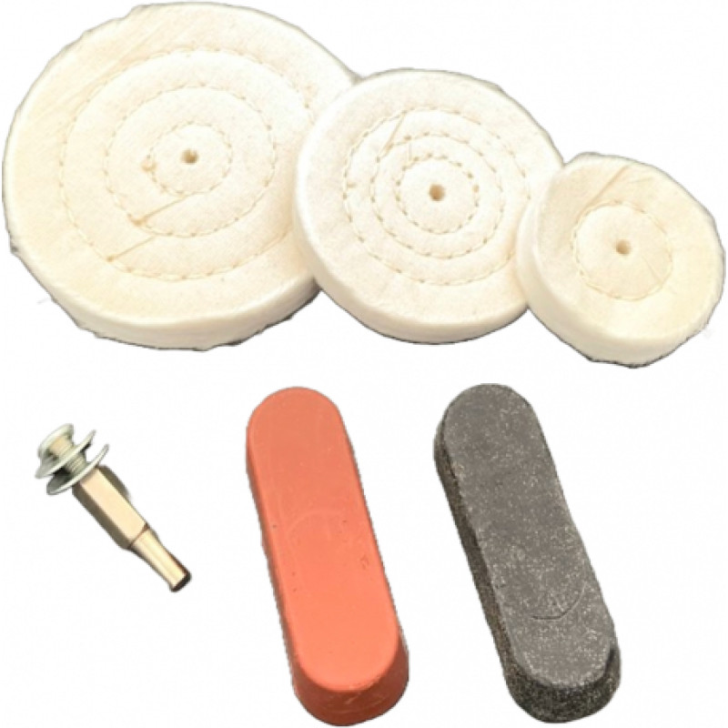 Polishing set with paste for hard metals (6pcs)