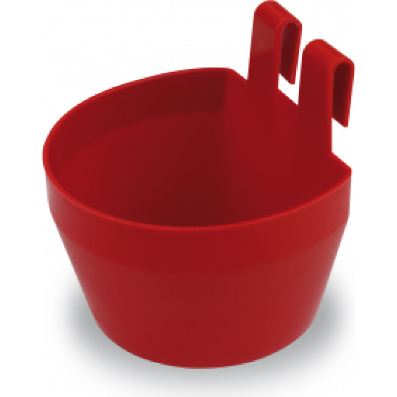 PLASTIC FEEDER WITH HOOKS - RED