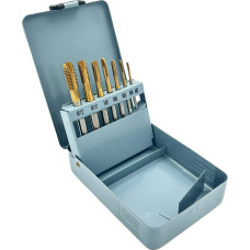 Taps set M3-M12 with tin coat 7pcs, HSS M35 HSS4341