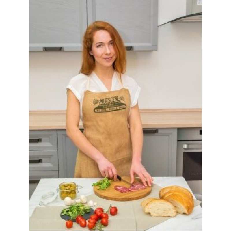 Apaļš griešanas dēlis D300x17mm, izgatavots no ozola masīvkoka bez papildus apstrādes