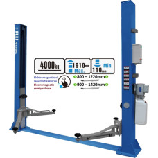 2-стоечный гидравлический подъемник с электромагнитным расцеплением, 4,0 т/4,0 т, 220 В
