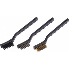 Wire brush with plastic handle set 3pcs 180mm