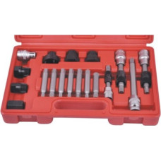 Alternator freewheel pulley removal set 18pcs.