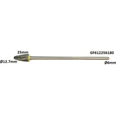 Garas karbīda rotācijas formas F formas koks (RBF) Ø12,7 x 25 mm