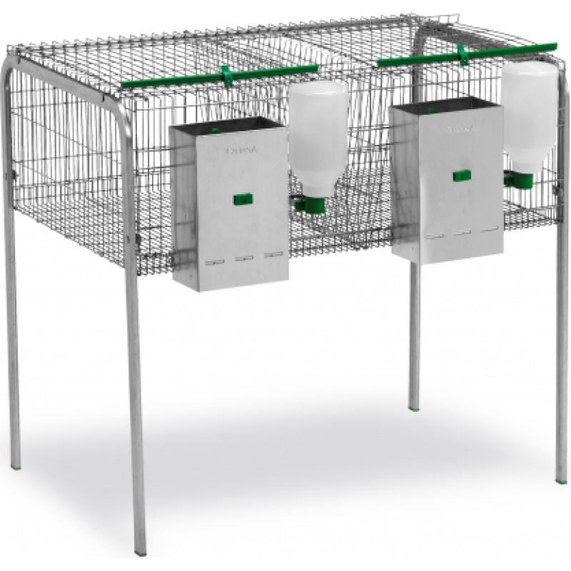 RABBIT CAGE MOD. SEGURA - 2 COMPARTMENTS