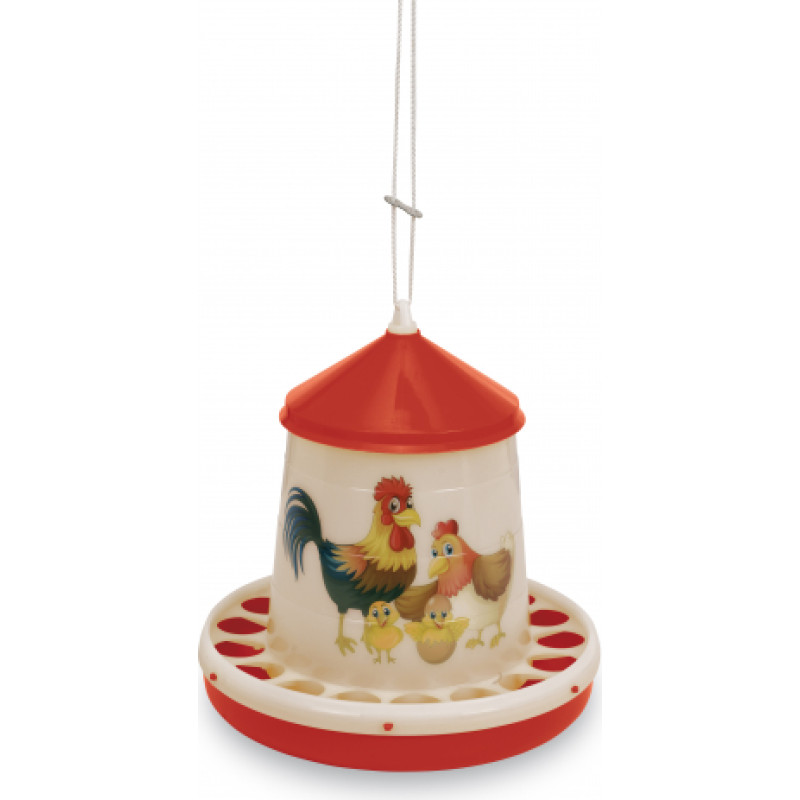 PLASTIC POULTRY FEEDER 4 KG. - HAPPY RANGE