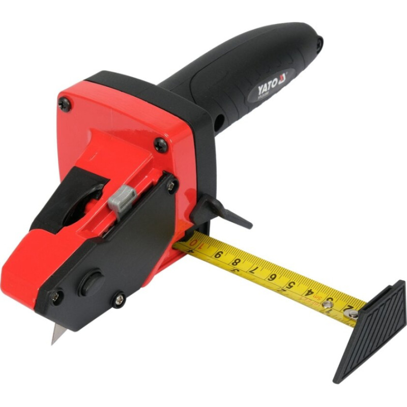 Drywall board cutting tool with measure tape