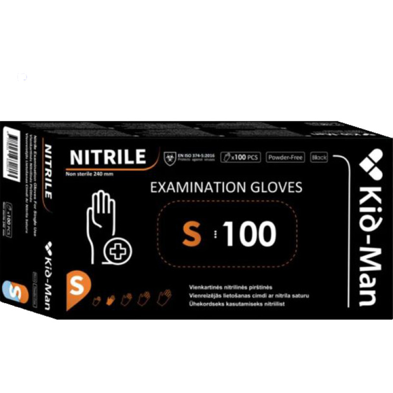 Disposable nitrile gloves KID MAN / 7 (S) (100 pcs.)