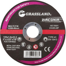 Cut-off wheel. Flat. Stainless steel / Zirkonia 125x1.0x22.2 41 type