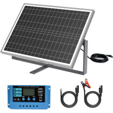 Solar panel 25W, 12V with accessories