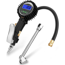 Tire inflating gun (long nozzle) with digital manometer