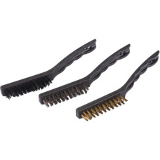 Wire brush with plastic handle set 3pcs 230mm