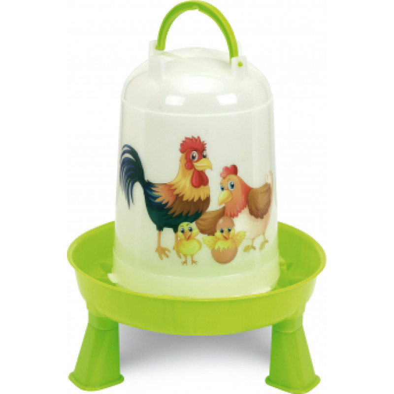 ECO POULTRY FEEDER 5 L. WITH LEGS (GREEN LEMON) - HAPPY RANGE