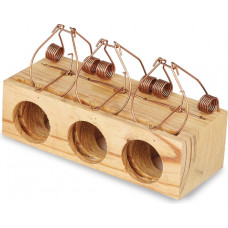 WOODEN MOUSE TRAP 3 HOLES