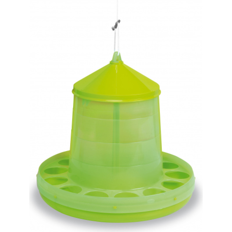 PLASTIC POULTRY FEEDER 12 KG. - GREEN LEMON