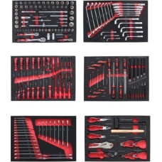 Tool tray set 181pcs. (6 trays) for Roller cabinet