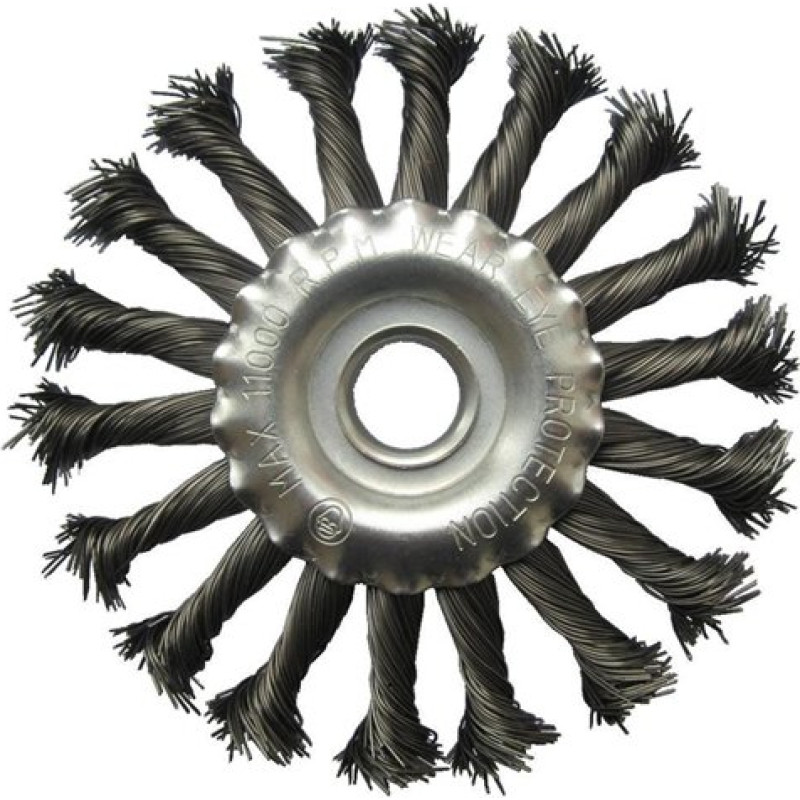 Twisted knot wheel brush, 200x22.2mm