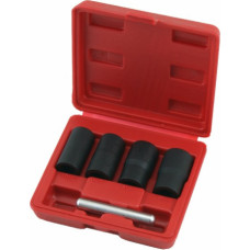 Twist locking wheel nut removal set 5pcs., 1/2